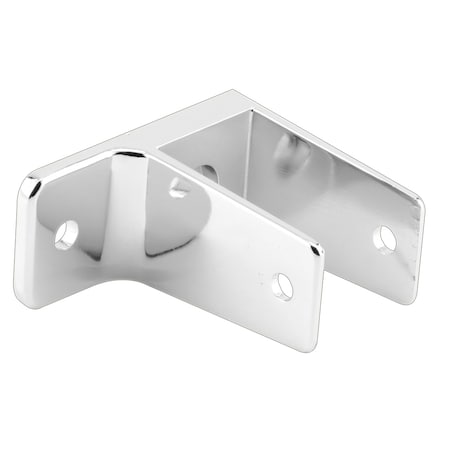 One Ear Wall Bracket, For 1-1/4 In. Panels, Zinc Alloy, Chrome Plated